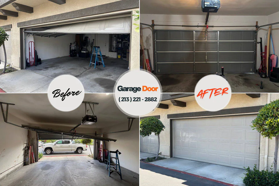 Before and after: Garage Door Installation & Replacement Spirit Lake, ID